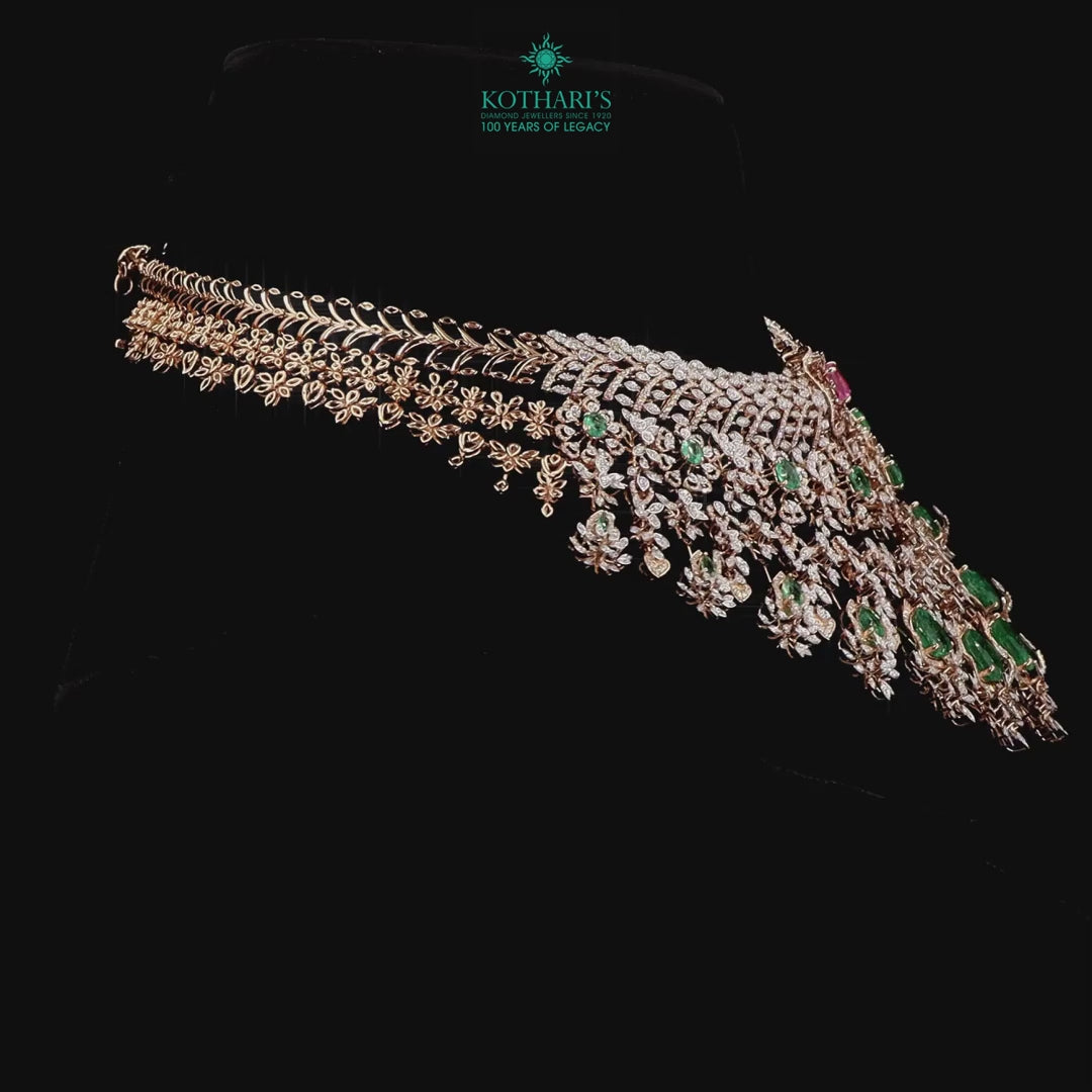 Emerald & Ruby Diamond Necklace