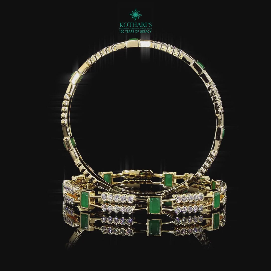 Emerald Diamond Bangles