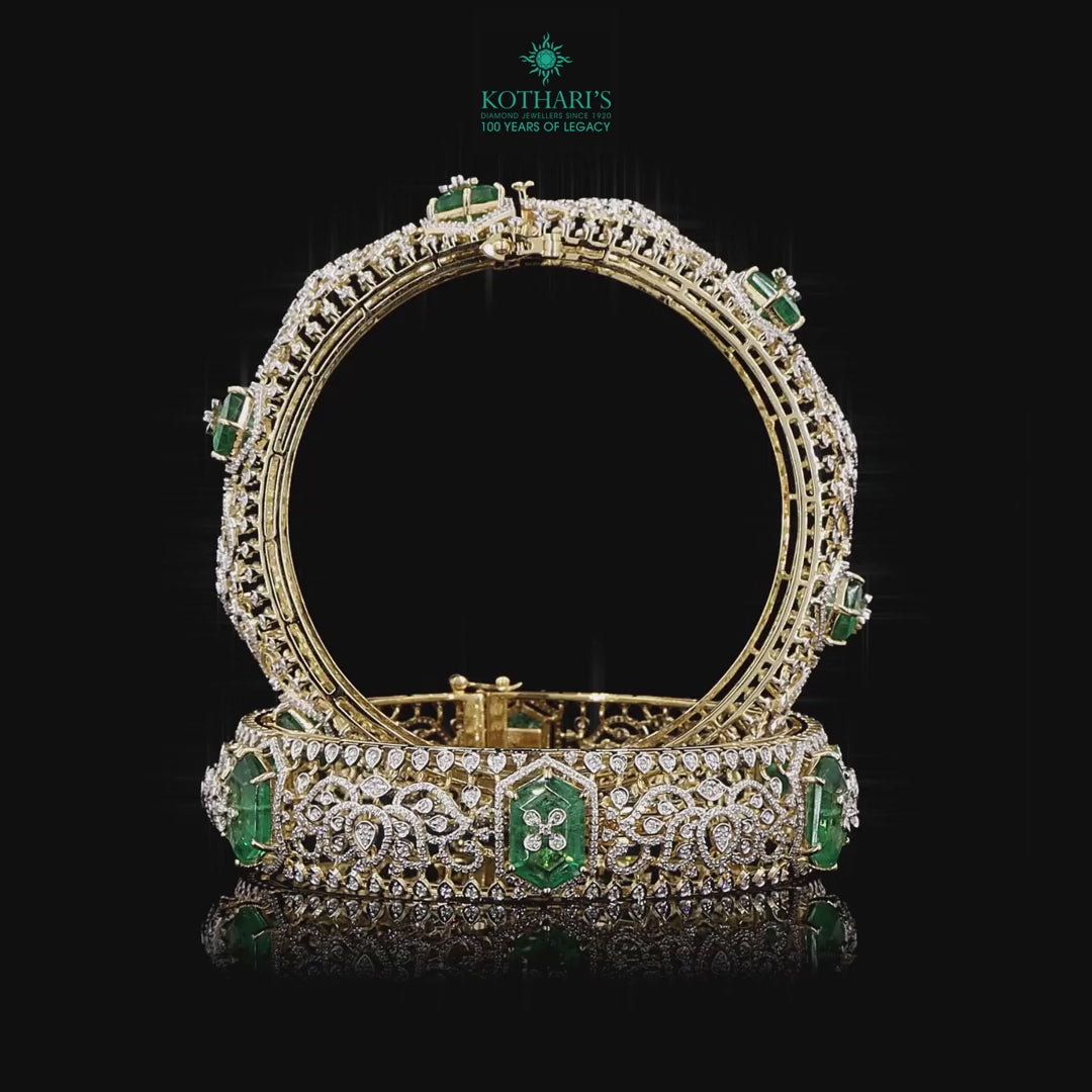 Emerald Diamond Bangles
