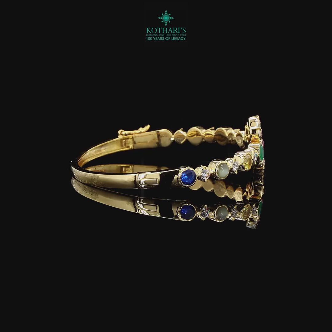 Navratna Stone Diamond Bracelet