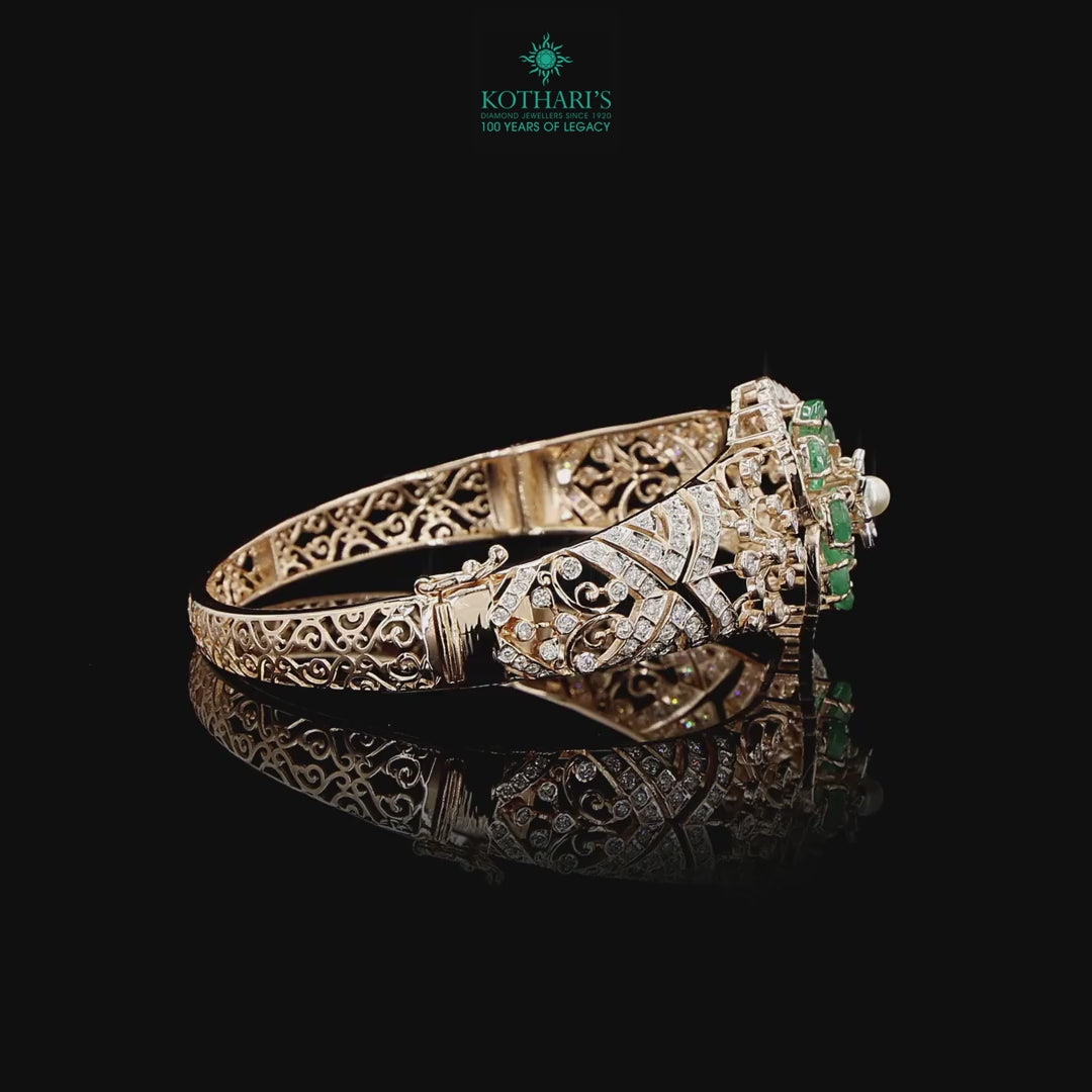 Emerald & Pearl Diamond Bracelet