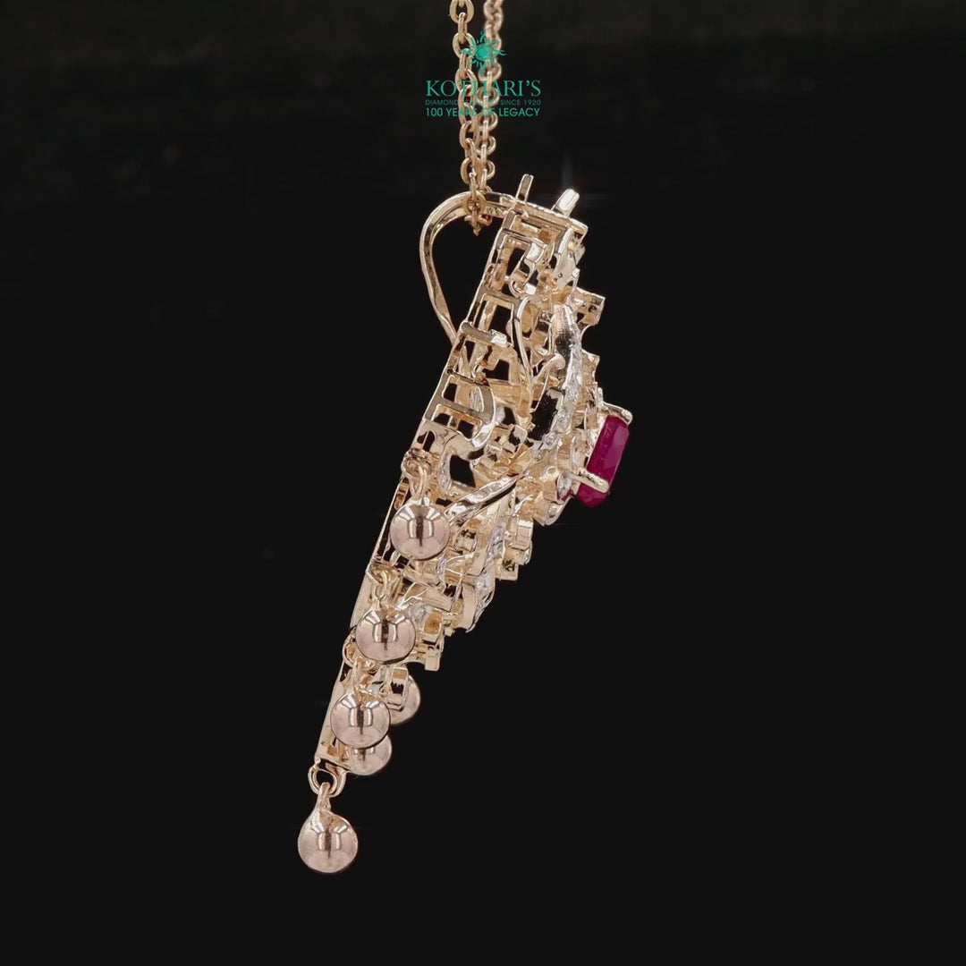 Ruby Diamond Pendant