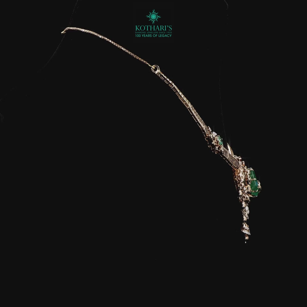 The Kanthi Collection – Diamond & Emerald Gold Necklace